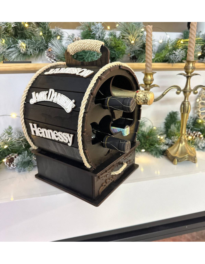 Міні-бар Діжка на 4 пляшки